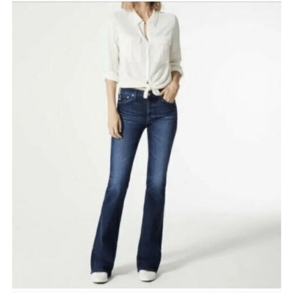 AG Adriano Goldschmied The Angel Boot Cut Blue Jeans Denim 30 x 33 Womens 30R - Picture 1 of 11